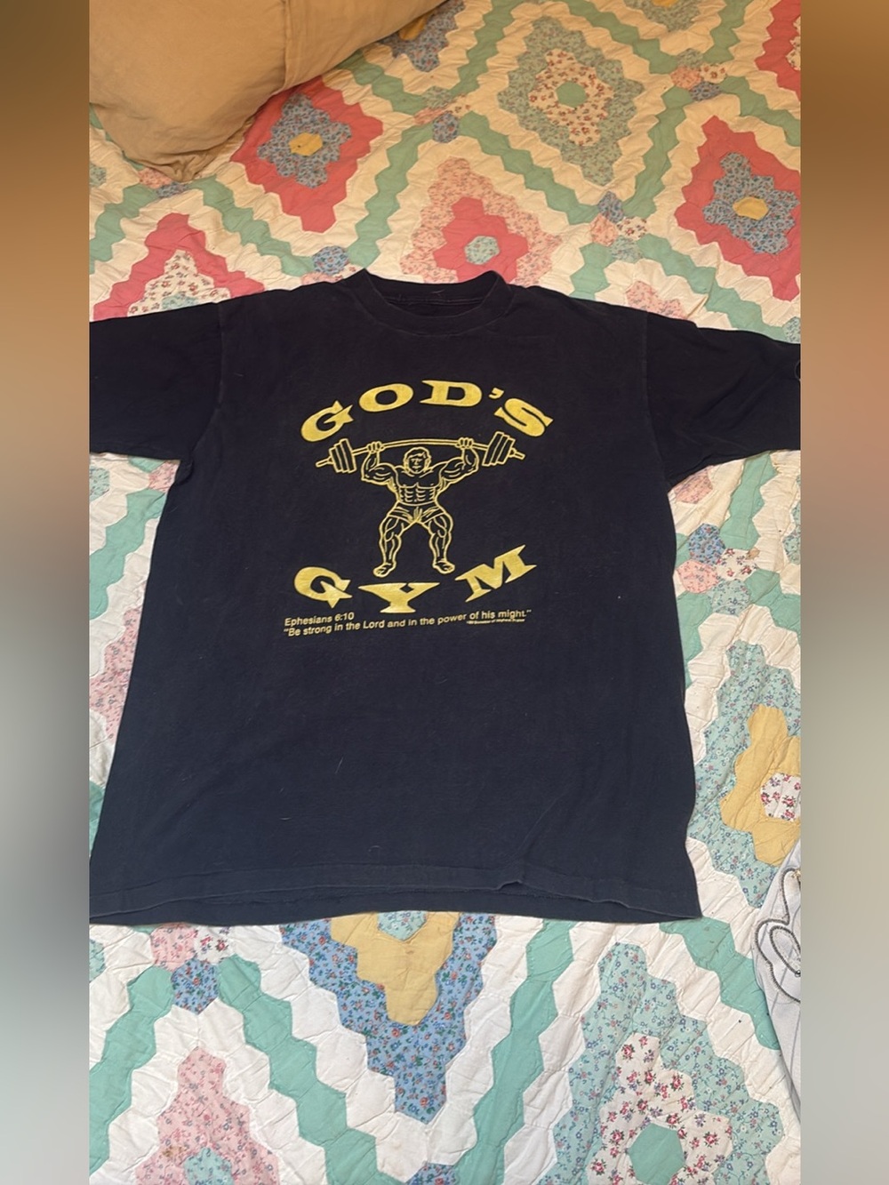 Vintage 80s God’s Gym Men's Graphic T-Shirt in Black